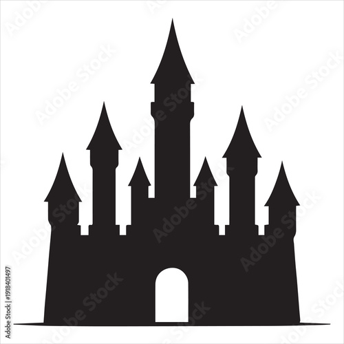 silhouette of castle