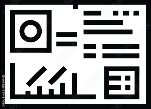 Digital personal identification card with photo, data fields, and analytical information displayed clearly
