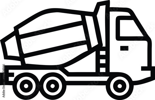 Heavy duty cement mixer truck for concrete delivery on construction building sites