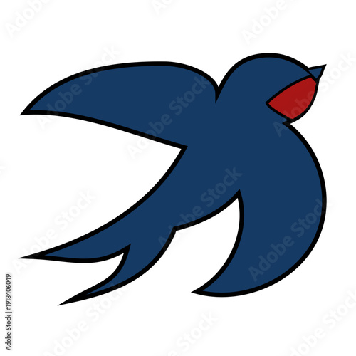 つばめが飛んでいる様子のイラスト