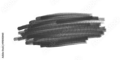 Obraz na plátně Black Marker Scribble Stroke Isolated on White Background