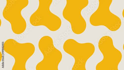 An abstract background features a repeating pattern of organic rounded shapes in a warm yellow hue against a creamy off white backdrop high quality professional detailed