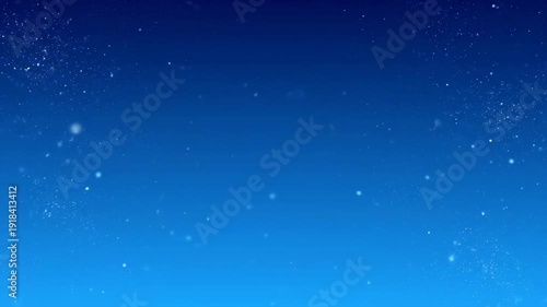 A serene night sky with stars shining brightly in the dark blue gradient atmosphere from a distant viewpoint