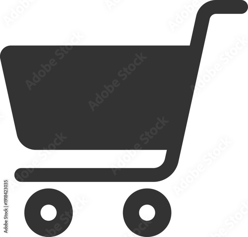 ショッピングカートのシルエットアイコン02のイラスト