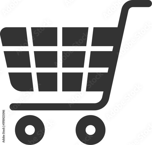 ショッピングカートのシルエットアイコン01のイラスト