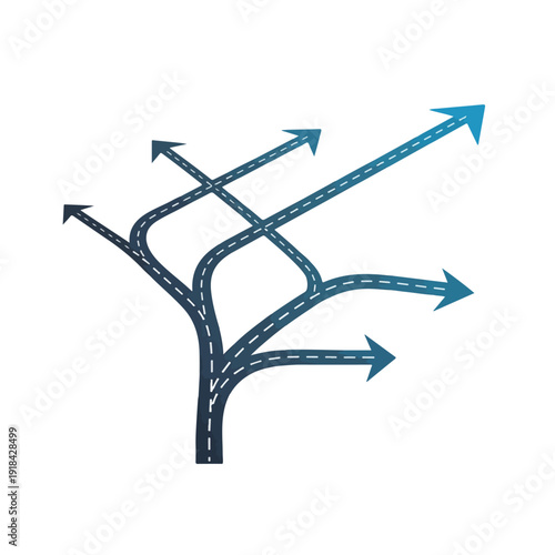 Roads Merging into Multiple Directions.