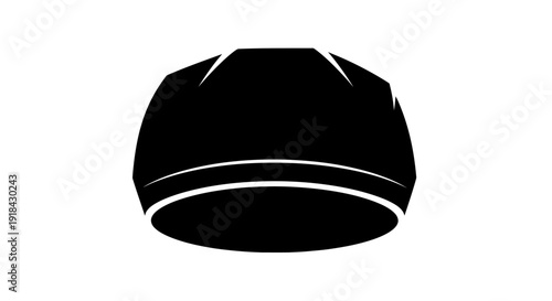 Minimalist silhouette of a surgical clamp, a precise medical instrument for controlling blood flow during procedures, presented in a clean, single-color graphic