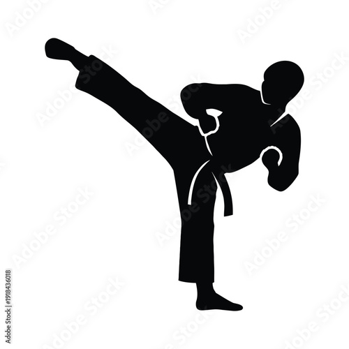 karate man silhouette