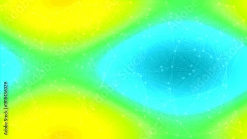 Colorful Abstract Digital Network with Bright Light Effects