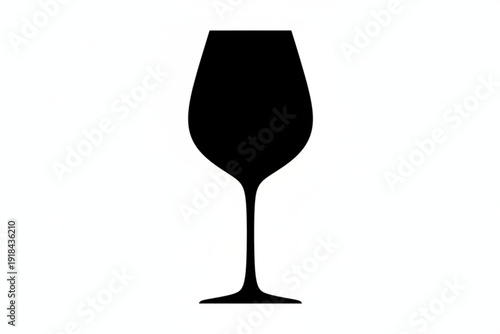 Elegant Wine Glass Silhouette: A refined wine glass silhouette, perfectly capturing the essence of sophistication and conviviality. Evoking the anticipation of a delightful experience.
