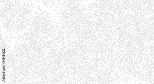 Abstract topographic map background with intricate contour lines, geographic elevation, terrain, and data visualization.