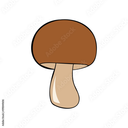 Mushroom vector for children's comics