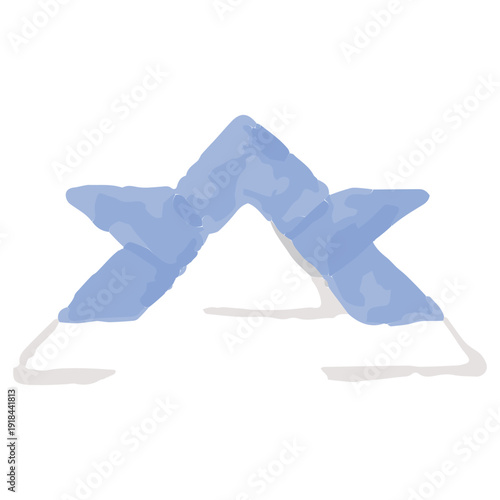 幼稚園・保育園向け 5月のやさしい水彩挿絵イラストシリーズ｜折り紙の兜（子どもの日）｜May Gentle Watercolor Origami Samurai Helmet for Children’s Day