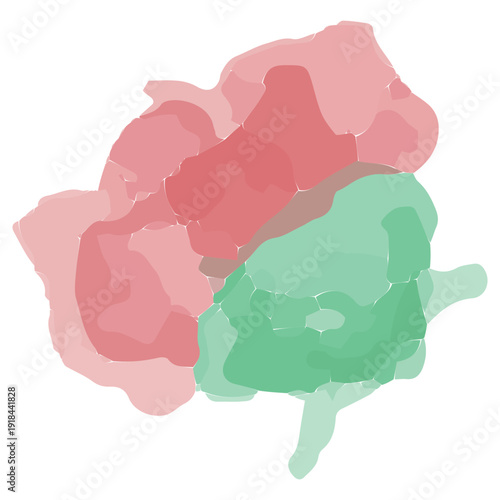 幼稚園・保育園向け 5月のやさしい水彩挿絵イラストシリーズ｜カーネーション（母の日）｜May Gentle Watercolor Carnation for Mother’s Day