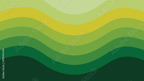 An abstract background features undulating horizontal bands of varying green and yellow hues creating a wave like pattern high quality professional detailed modern elegant stylish clean