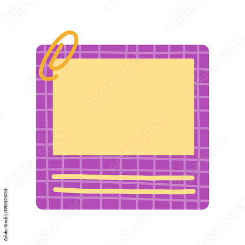 Cute Memo Note Paper Illustration for Planner, Journaling, and Educational Print Design