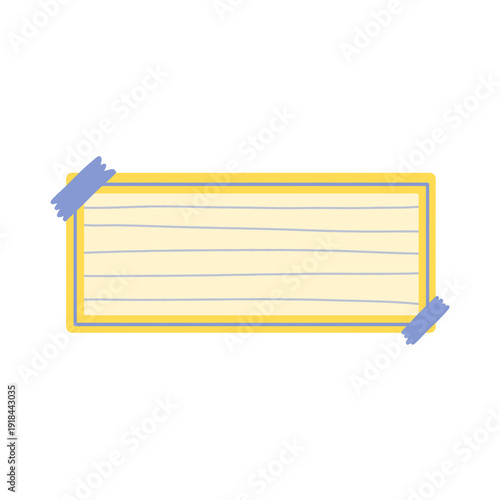 Cute Memo Note Paper Illustration for Planner, Journaling, and Educational Print Design