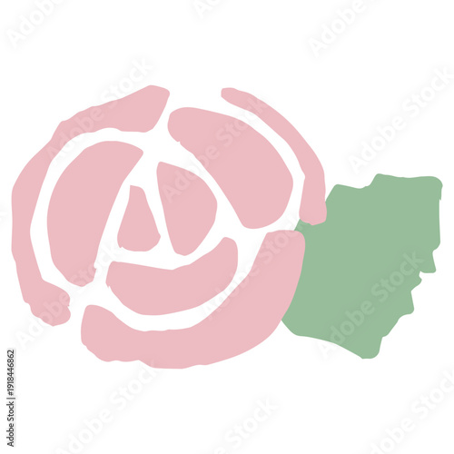 5月の園だよりに使いやすい シンプル手描きイラストカットシリーズ｜バラ｜May Simple Hand-Drawn Illustration Cut Series for Preschool Newsletter | Rose