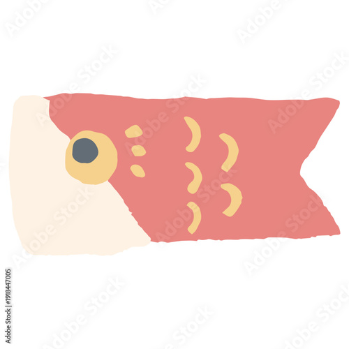 5月の園だよりに使いやすい シンプル手描きイラストカットシリーズ｜鯉のぼり（子どもの日）｜May Simple Hand-Drawn Illustration Cut Series for Preschool Newsletter | Koinobori (Children’s Day)