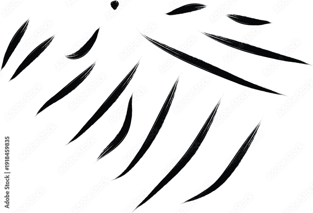 Fototapeta premium set of brushes paint icon