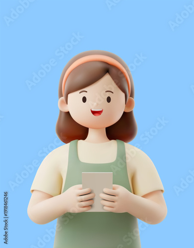 전문 직업을 가진 3D 캐릭터
