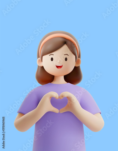 전문 직업을 가진 3D 캐릭터
