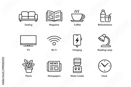 Comfortable office amenities for modern workspaces: seating, wi-fi, coffee, and more