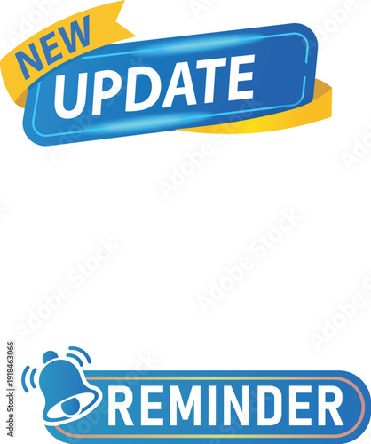 Reminder speech bubble. Reminder sign. Reminder rectangular label on white background.