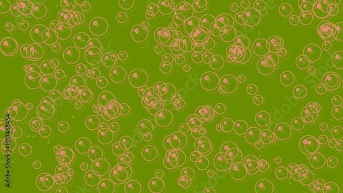 Vibrant Pink Bubbles Floating in Deep Red Background