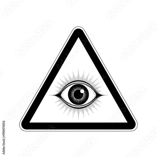 All Seeing Eye Triangle Symbol, Conspiracy, Mystery, Secret Society, Esoteric Concept