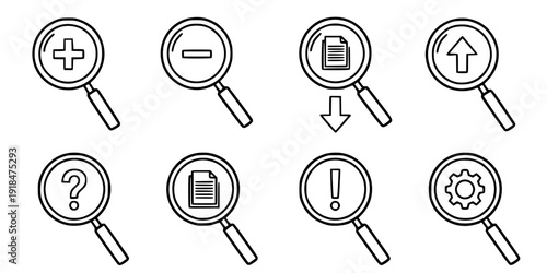 Simple vector icon magnifying glass
