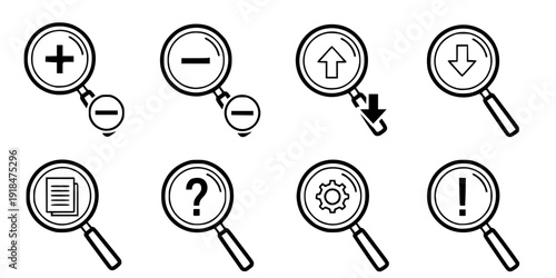 Simple vector icon magnifying glass
