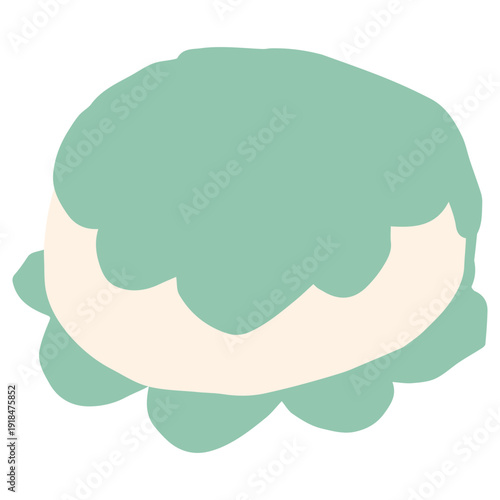 5月の園だよりに使いやすい シンプル手描きイラストカットシリーズ｜柏餅（子どもの日）｜May Simple Hand-Drawn Illustration Cut Series for Preschool Newsletter | Kashiwa Mochi (Children’s Day)