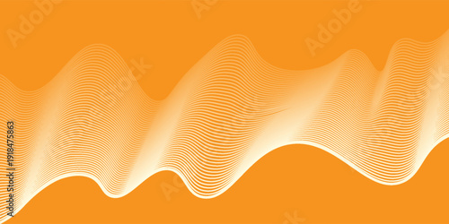 abstract simple creative orange white blend wave line design.