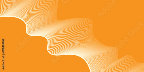 abstract simple creative orange white blend wave line design.