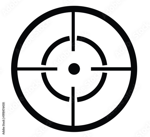 Shooting target with bullet holes vector icon illustration