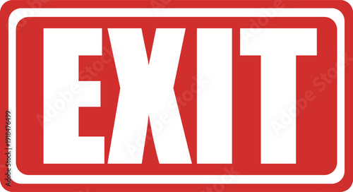 exit board icon Red no smoking sign vector icon on white background