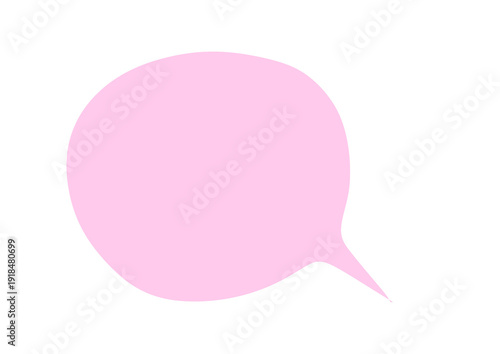Abstract pink speech bubble organic shape background