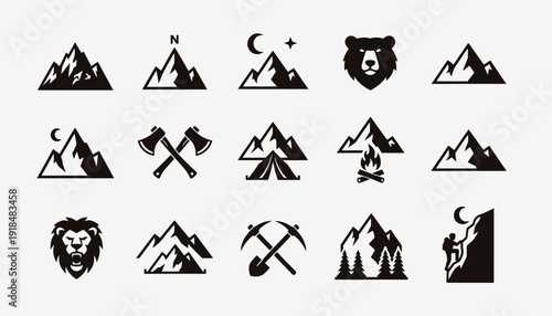 Black Mountain Ridge Logo Set