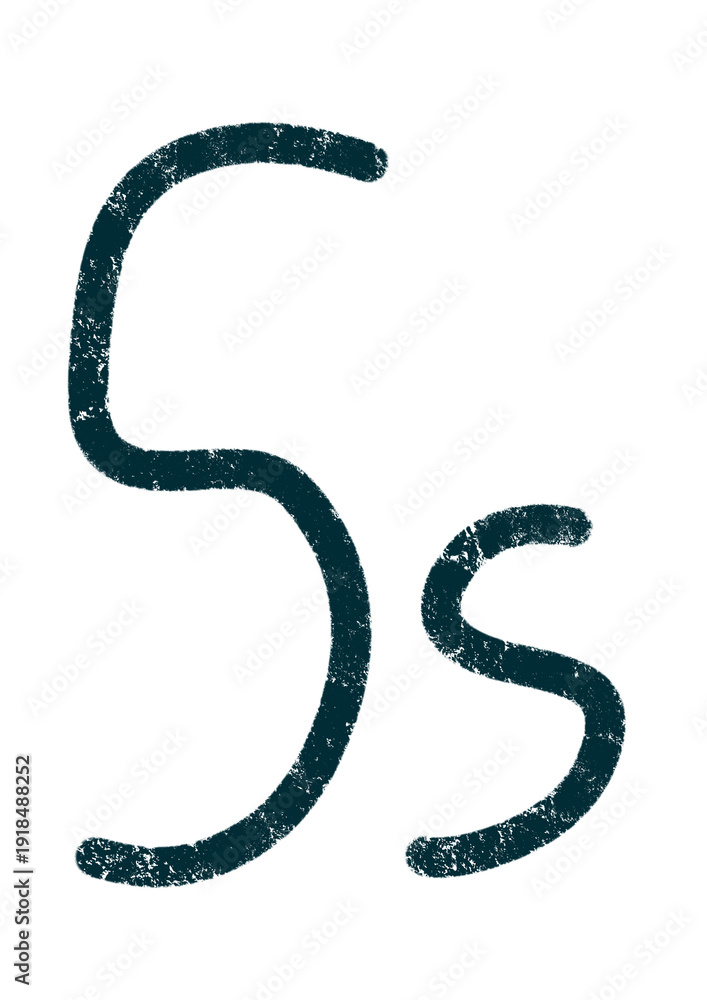 Fototapeta premium hand drawn alphabet s