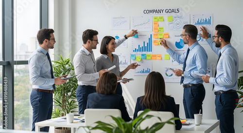 group of business people working together