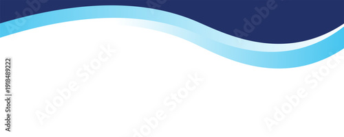 Abstract Blue Wave Header Background with Modern Corporate Curve Design