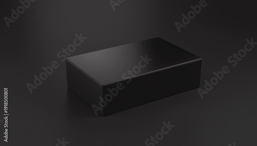 White blank hard cardboard box for branding presentation and mock up template, 3d illustration