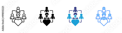 Empathy icon set multiple style collection