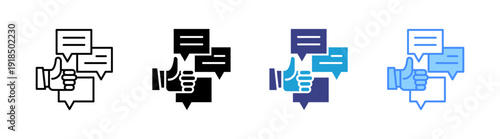 Good Feedback icon set multiple style collection