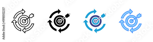 Consistency icon set multiple style collection