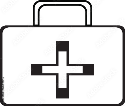 First aid kit medical icon.