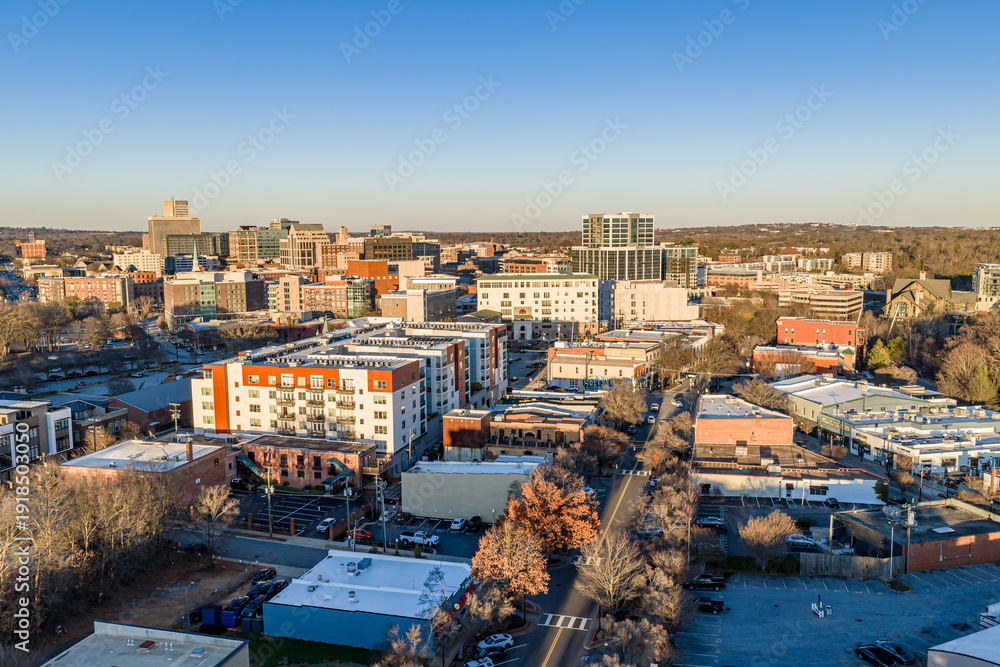 Obraz premium Greenville, South Carolina downtown