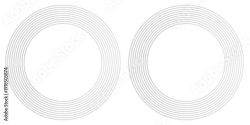 White geometric abstract background overlap layer on bright space with lines effect decoration. Modern graphic design element circles style concept for banner,