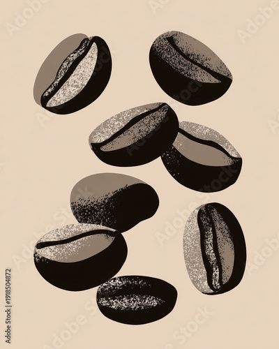 Wallpaper Mural Premium Coffee Bean illustration Torontodigital.ca